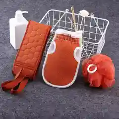Алый набор мочалок 3 в 1