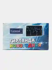 Гирлянда новогодняя бахрома 1,8*0,5м многоцветная
