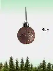Пудровый елочные шары, елочные игрушки, набор новогодних шаров для елки в тубе, 4 см, 12 штук