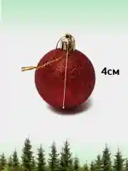 Красный елочные шары, елочные игрушки, набор новогодних шаров для елки в тубе, 4 см, 12 штук