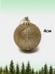 Золотой елочные шары, елочные игрушки, набор новогодних шаров для елки в тубе, 4 см, 12 штук