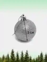 Серебряный набор новогодних шаров для елки в тубе, 5 см, 12 штук