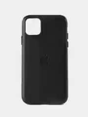 Черный кожаный чехол Leather Case для iPhone 11 с функцией MagSafe