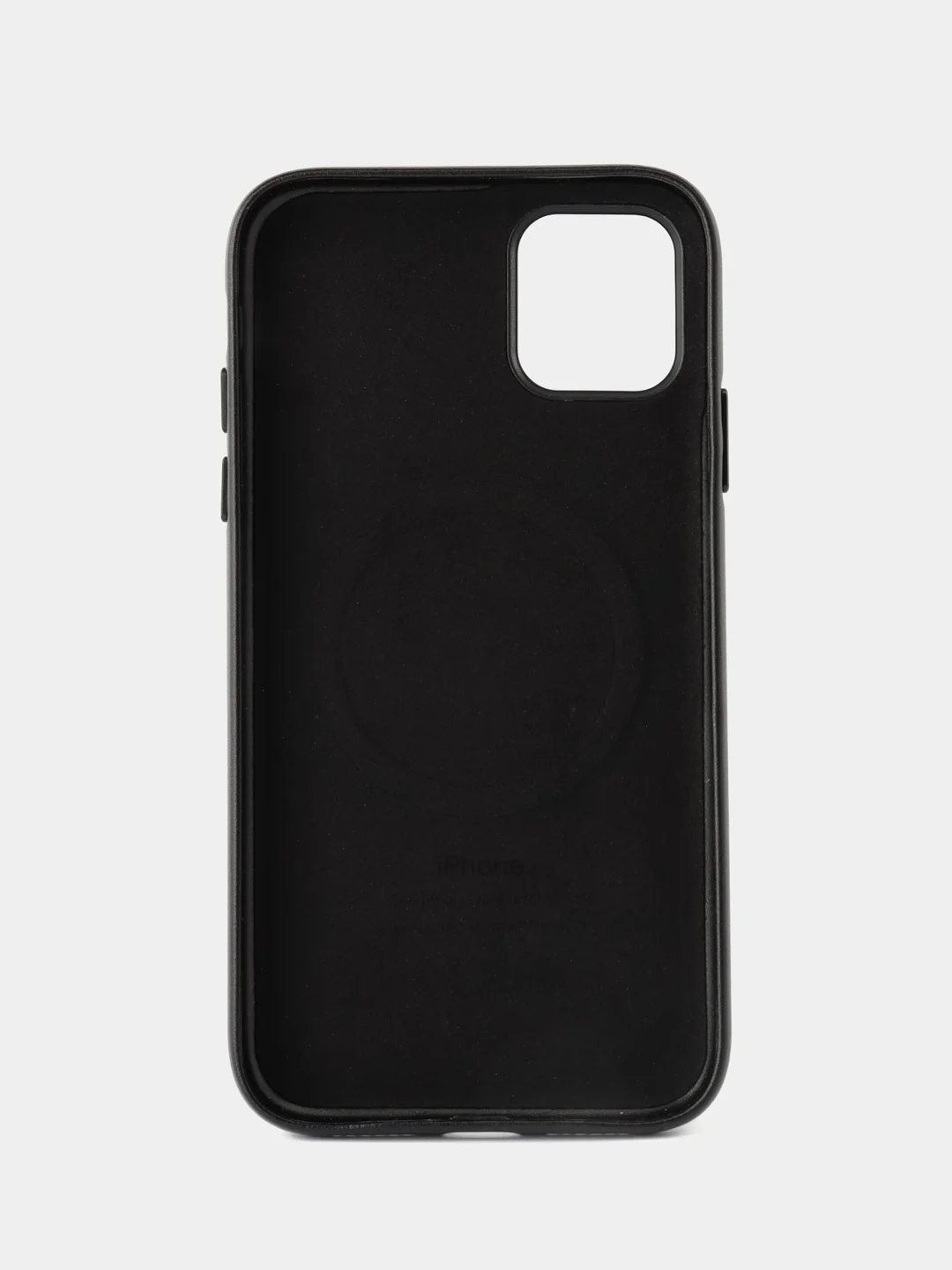 Черный кожаный чехол Leather Case для iPhone 11 с функцией MagSafe