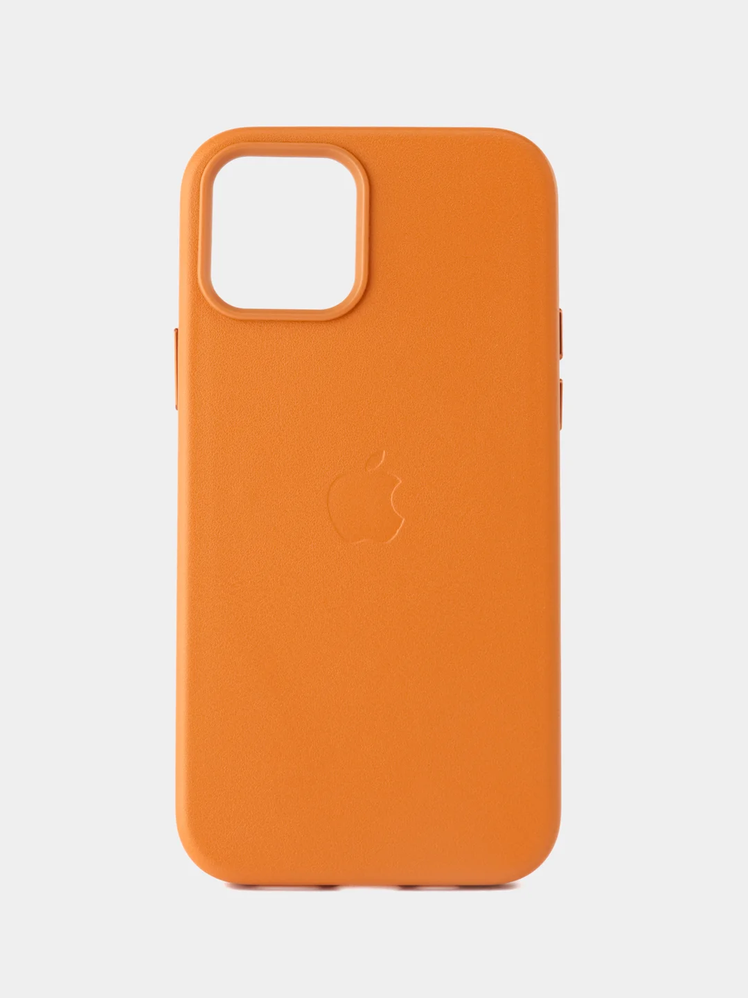 Оранжевый кожаный чехол Leather Case для iPhone  12/12 Pro с функцией MagSafe