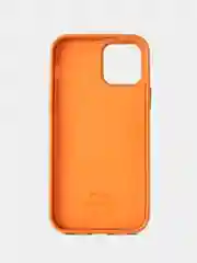 Оранжевый кожаный чехол Leather Case для iPhone  12/12 Pro с функцией MagSafe