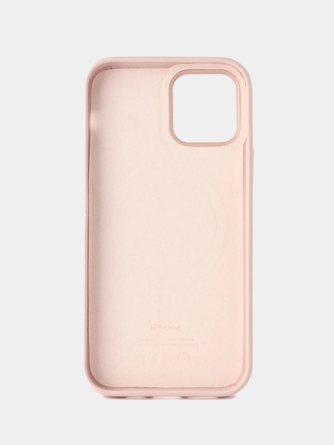 Розовый кожаный чехол Leather Case для iPhone  12/12 Pro с функцией MagSafe