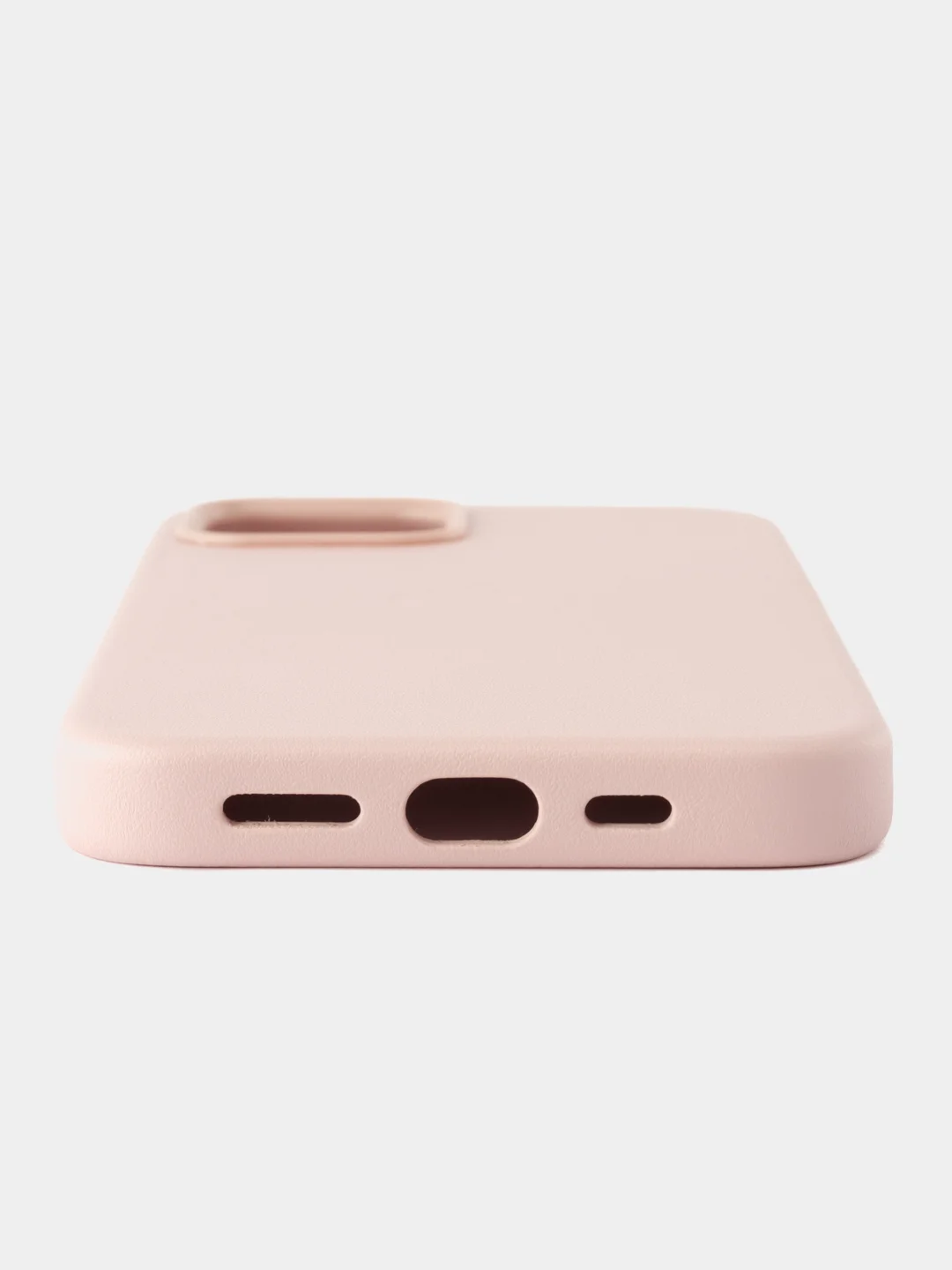 Розовый кожаный чехол Leather Case для iPhone  12/12 Pro с функцией MagSafe