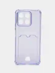 Лавандовый чехол для Honor X8B (Хонор Х8б),с карманом для карт, прозрачный