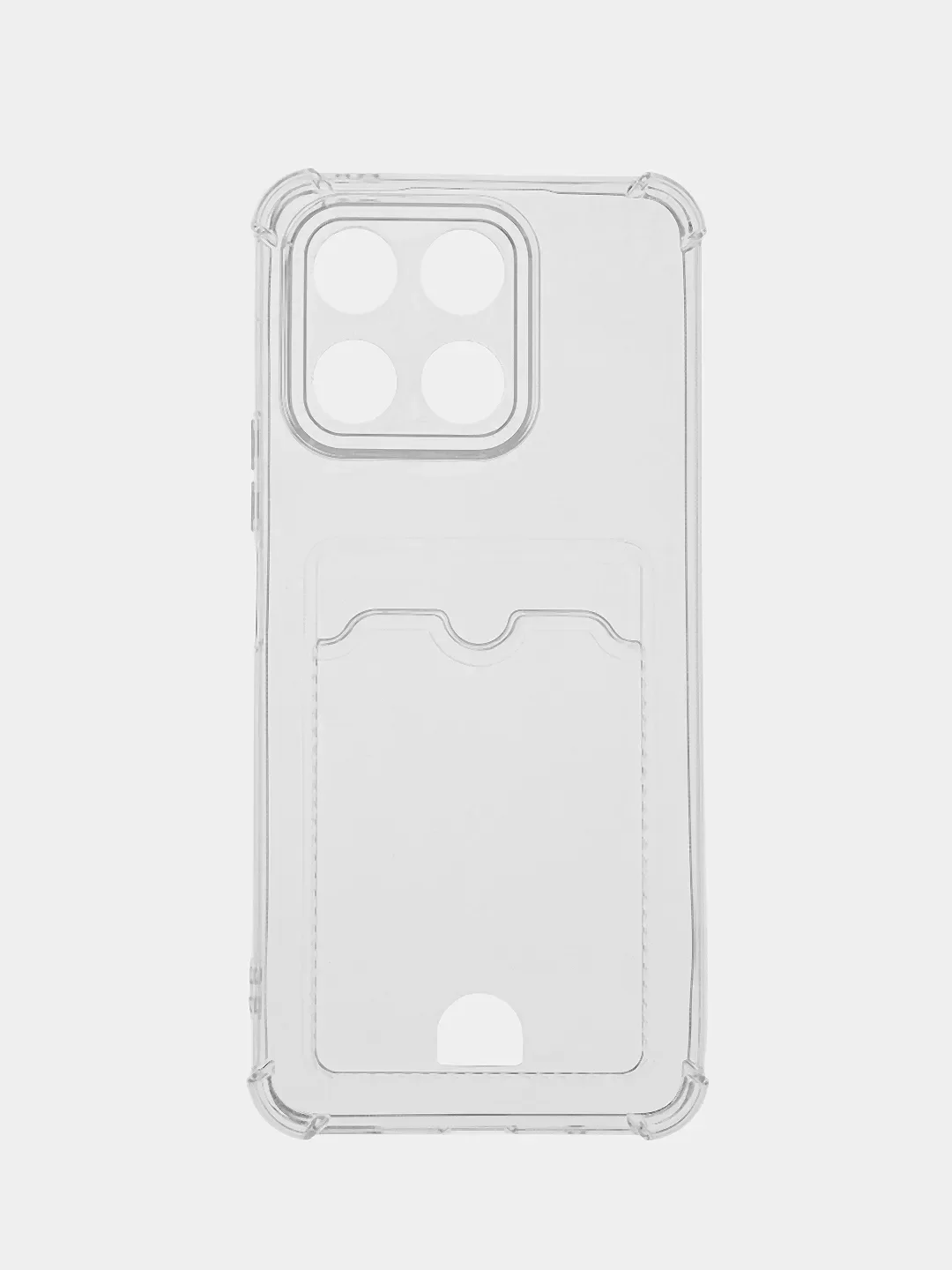 Прозрачный чехол для Honor X8B (Хонор Х8б),с карманом для карт, прозрачный
