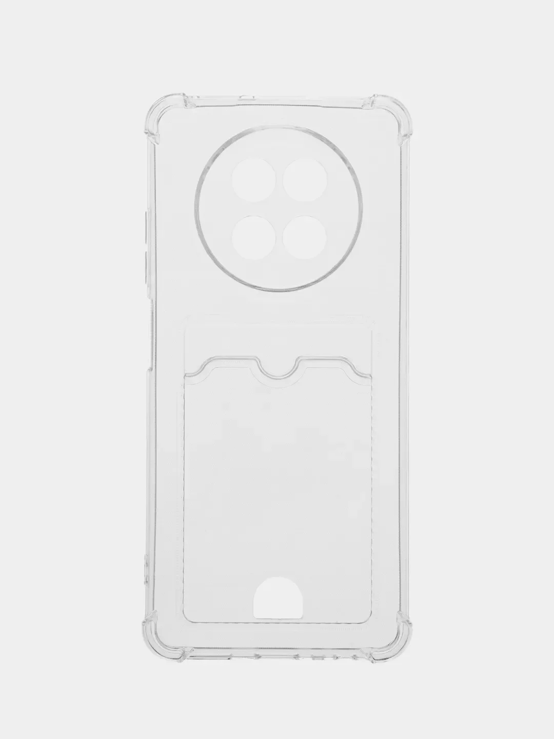 Чехол для HUAWEI nova Y91 4G (Хуавей Нова У91 4 джи), с карманом для карт, прозрачный