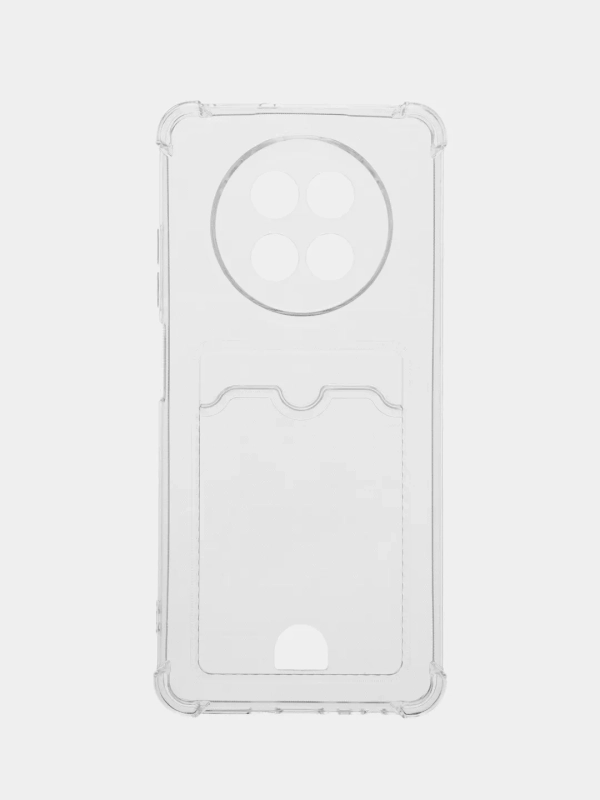 Чехол для HUAWEI nova Y91 4G (Хуавей Нова У91 4 джи), с карманом для карт, прозрачный