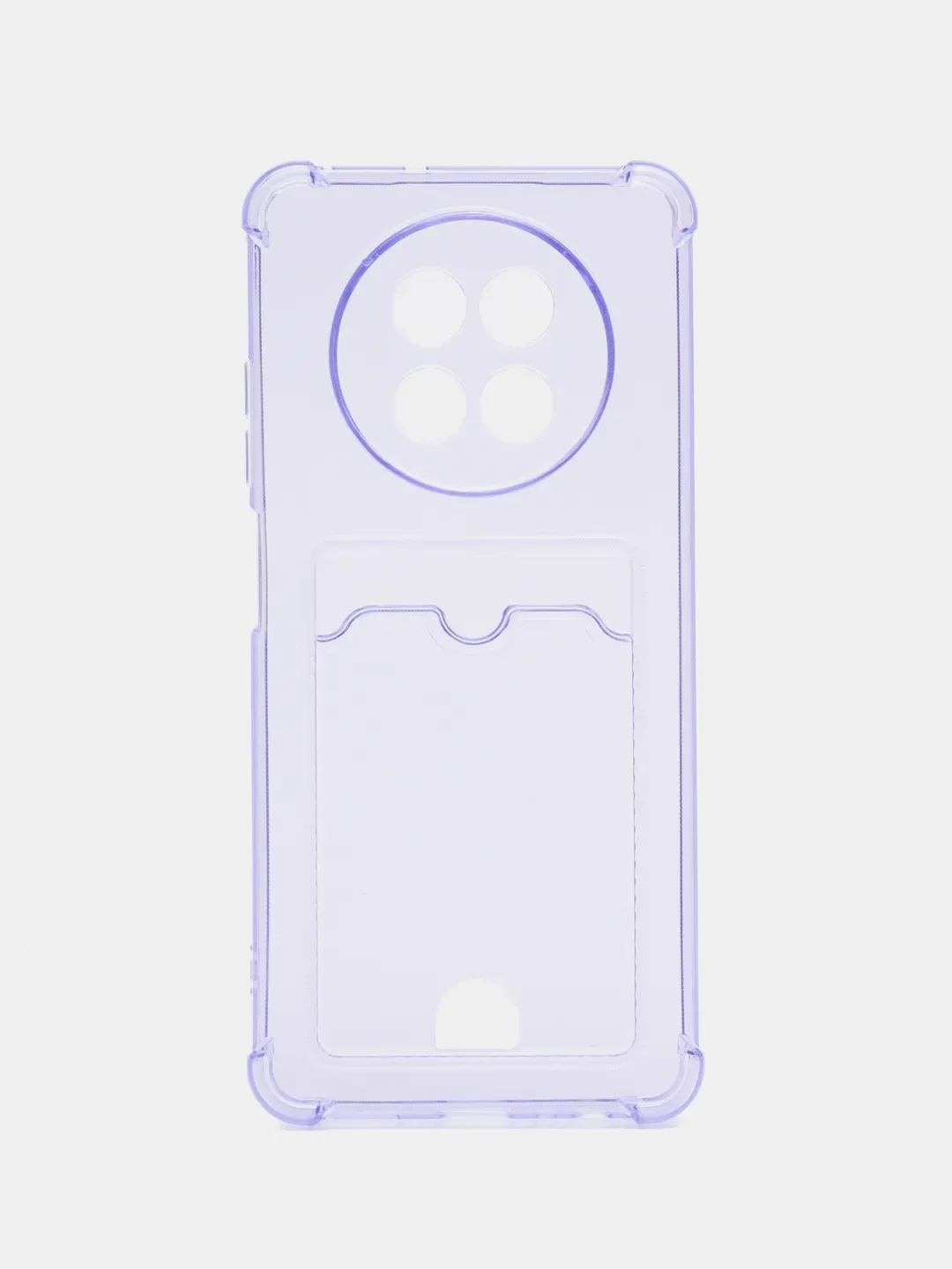 Лавандовый чехол для HUAWEI nova Y91 4G (Хуавей Нова У91 4 джи), с карманом для карт, прозрачный