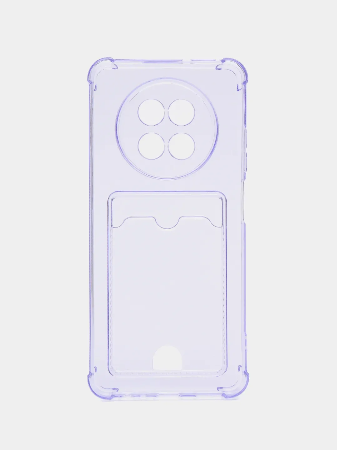 Лавандовый чехол для HUAWEI nova Y91 4G (Хуавей Нова У91 4 джи), с карманом для карт, прозрачный