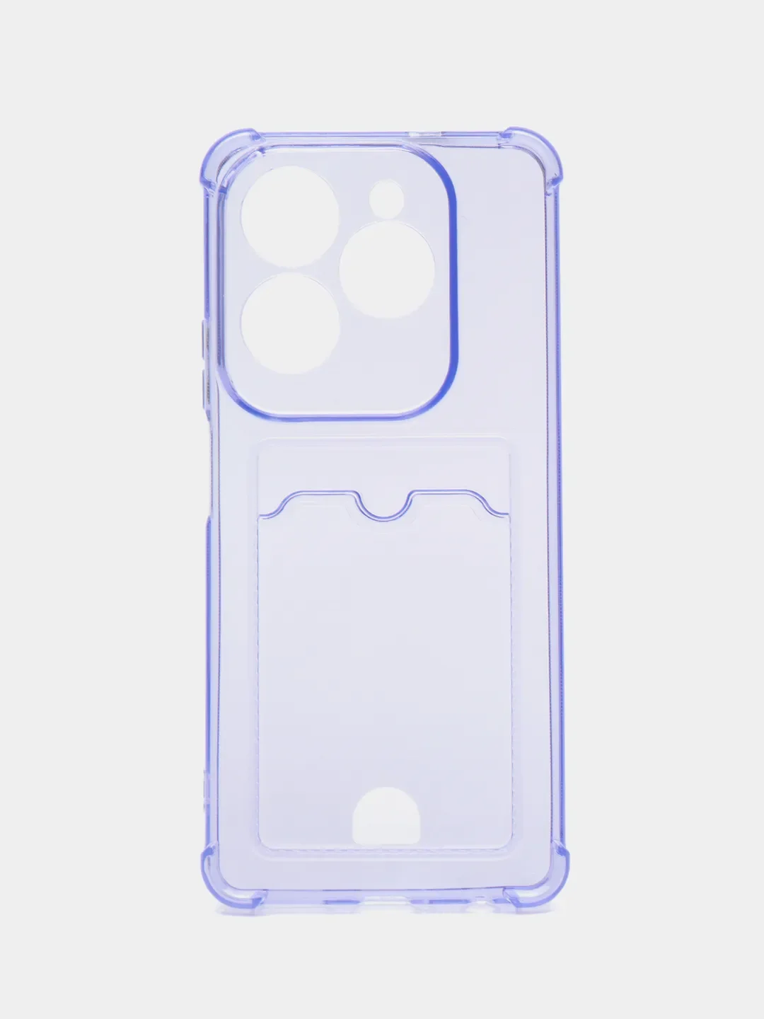 Лавандовый чехол для Realme C63 4G (Реалми С63 4джи), с карманом для карт, прозрачный