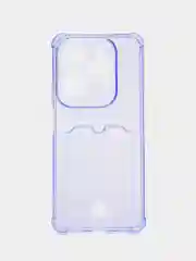 Лавандовый чехол для  Realme C63 4G (Реалми С63 4джи), с карманом для карт, прозрачный