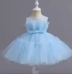 Голубой нарядное платье для девочки