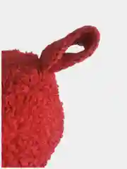 Красный мочалка , губка детская из натурального хлопка