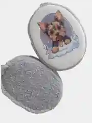 Серый мочалка , губка детская из натурального хлопка
