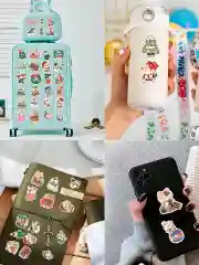 Алый наклейки / Стикеры новогодние милые для детей
