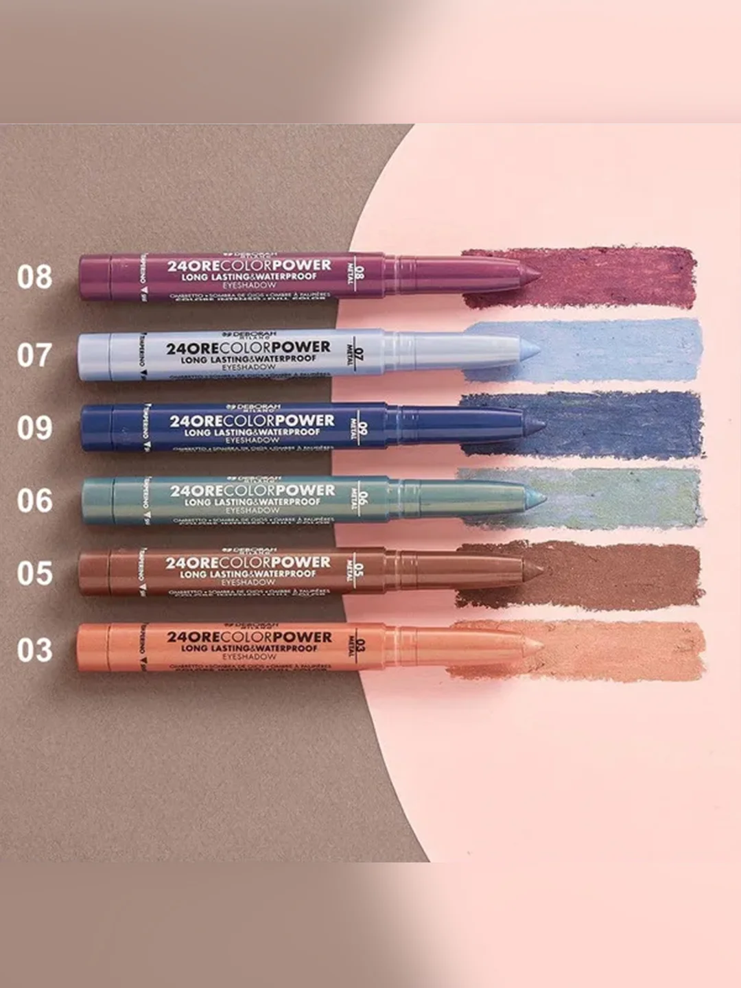 DEBORAH Тени карандаш стойкие 24ORE COLOR POWER EYESHADOW тон 09 ночной синий