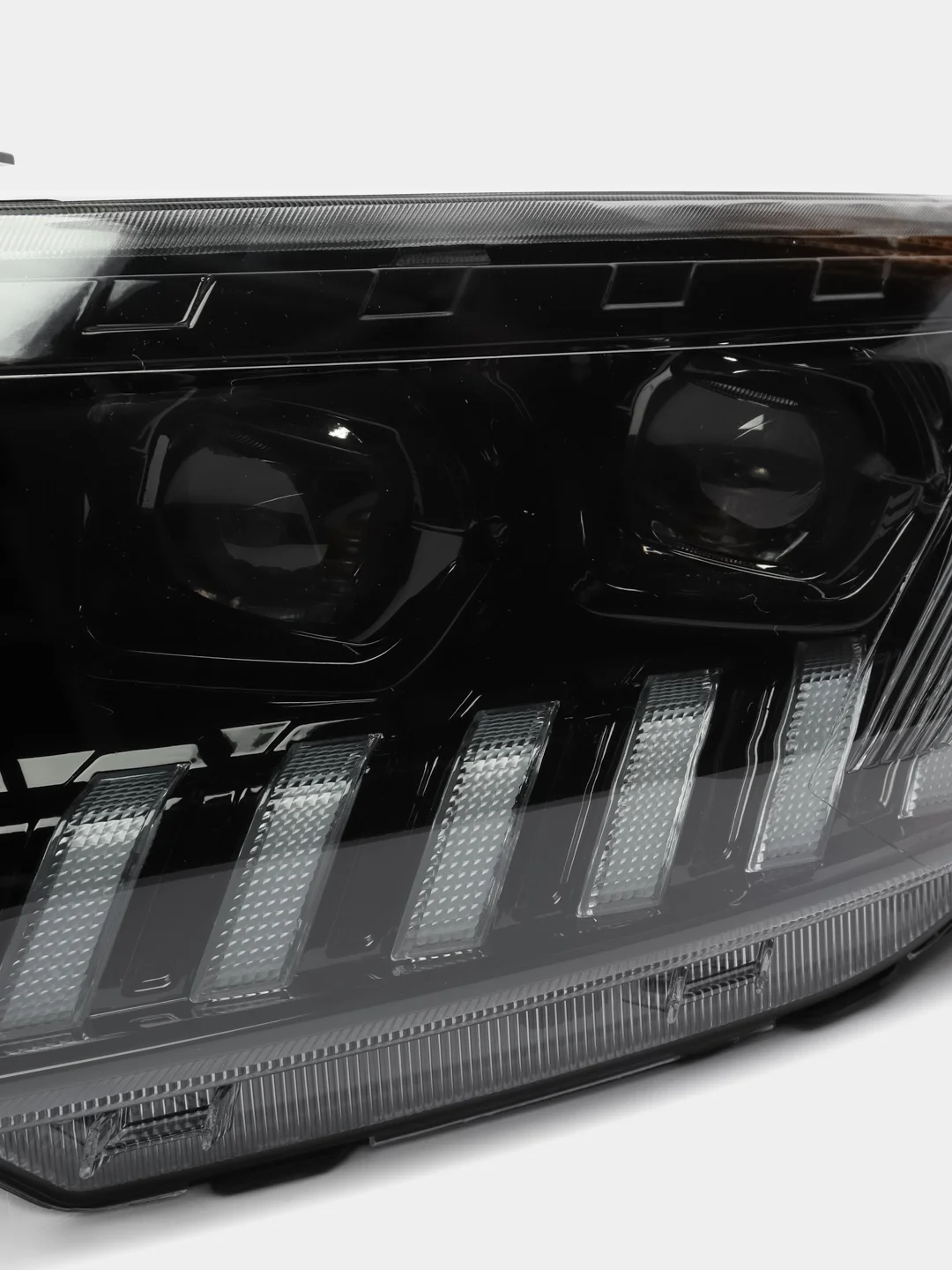 Фары Lada Granta FL Audi BI-LED линзованные. Лада Гранта ФЛ в стиле Ауди)