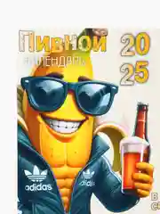Желтый календарь с приколом на 2025 год, Алкокалендарь, Мотивирующий, Секскалендарь, подарок 18+