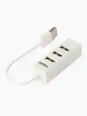 Белый разветвитель хаб USB-HUB Perfeo 4 Port, (PF6010H)