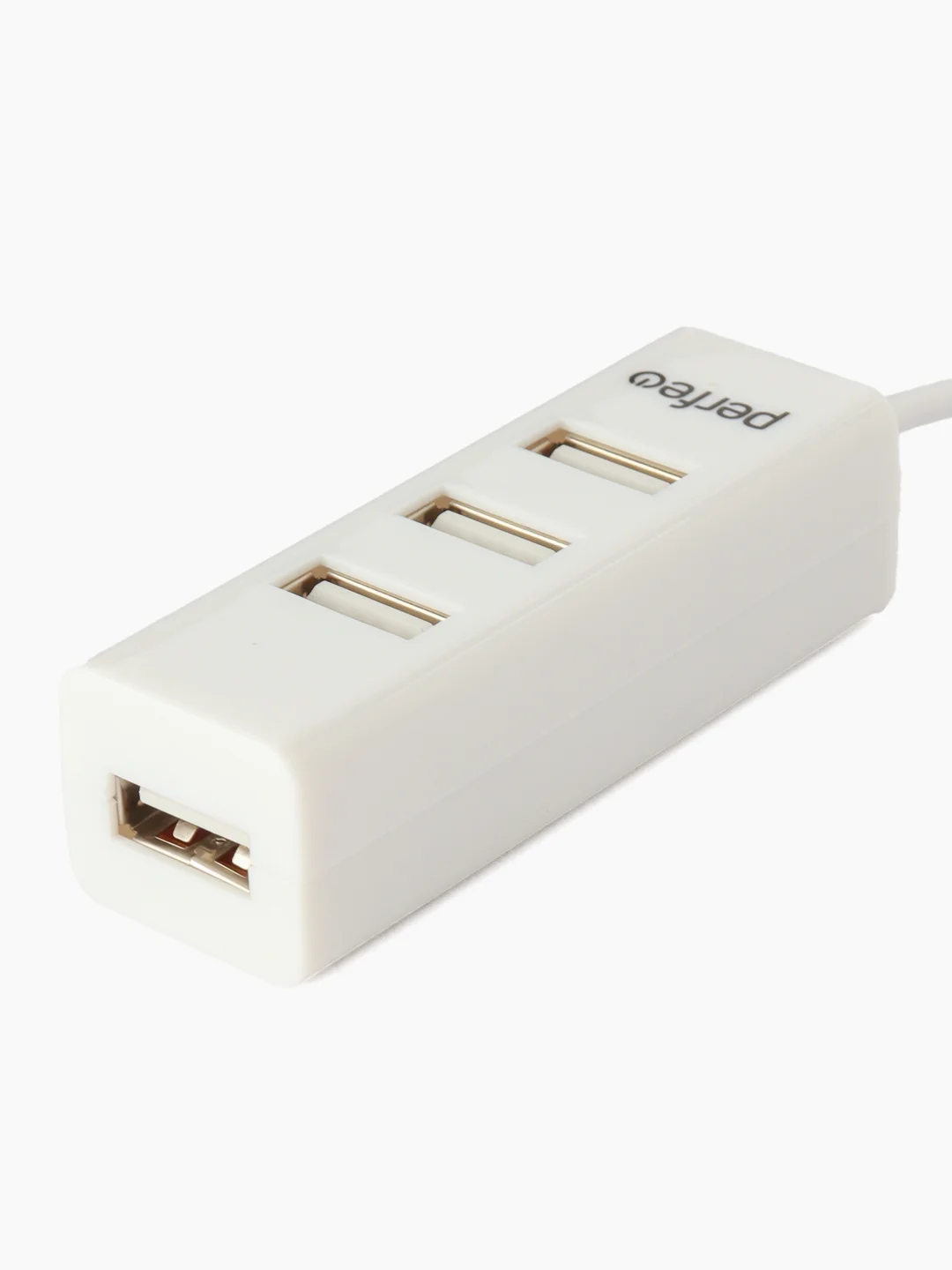 Белый разветвитель хаб USB-HUB Perfeo 4 Port, (PF6010H)