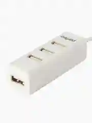 Белый разветвитель хаб USB-HUB Perfeo 4 Port, (PF6010H)