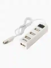 Белый разветвитель хаб USB-HUB Perfeo 4 Port, (PF-H045)