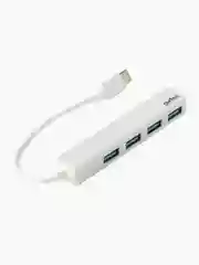 Белый разветвитель USB хаб C-HUB Perfeo 4 порта (PF-H039)