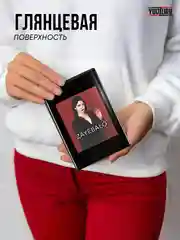 Бордовый обложка на паспорт с принтом