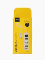 Белый разветвитель хаб USB-HUB Perfeo 4 Port, (PF-H045)