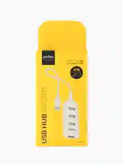 Белый разветвитель хаб Perfeo USB-HUB Perfeo 4 Port, (PF-H049)