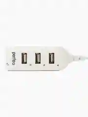 Белый разветвитель хаб Perfeo USB-HUB Perfeo 4 Port, (PF-H049)