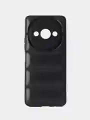 Черный чехол Xiaomi Redmi A3 / A3x /Poco C61(Сяоми Редми А3х/Поко С61) противоударный выпуклый