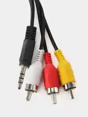 Шнур 3.5 шт 4C/3RCA 1.5м (длинный штекер) (5-038L 1.5) PREMIER распайка LVGR