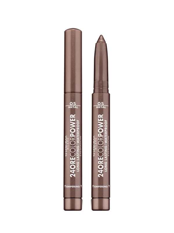 DEBORAH Тени карандаш стойкие 24ORE COLOR POWER EYESHADOW тон 05 коричневый