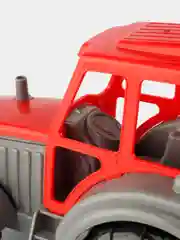 Красный трактор игрушечный с ковшом, спецтехника, экскаватор