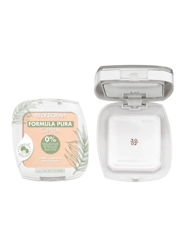 DEBORAH Пудра для лица матирующая FORMULA PURA MATIFYING COMPACT POWDER, тон 02