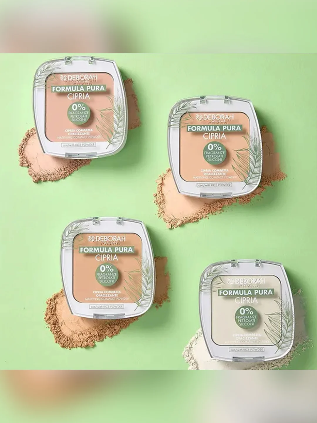 DEBORAH Пудра для лица матирующая FORMULA PURA MATIFYING COMPACT POWDER, тон 02
