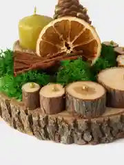 Композиция на спилах "Новогодняя феерия"