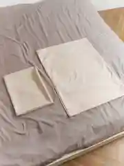 Слоновая кость комплект из 2 однотонных наволочек, 50 x 70 и 70 x 70 см, полисатин