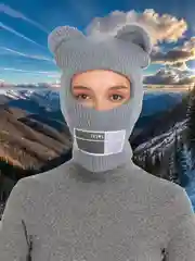 Женская зимняя балаклава шапка в форме медведя