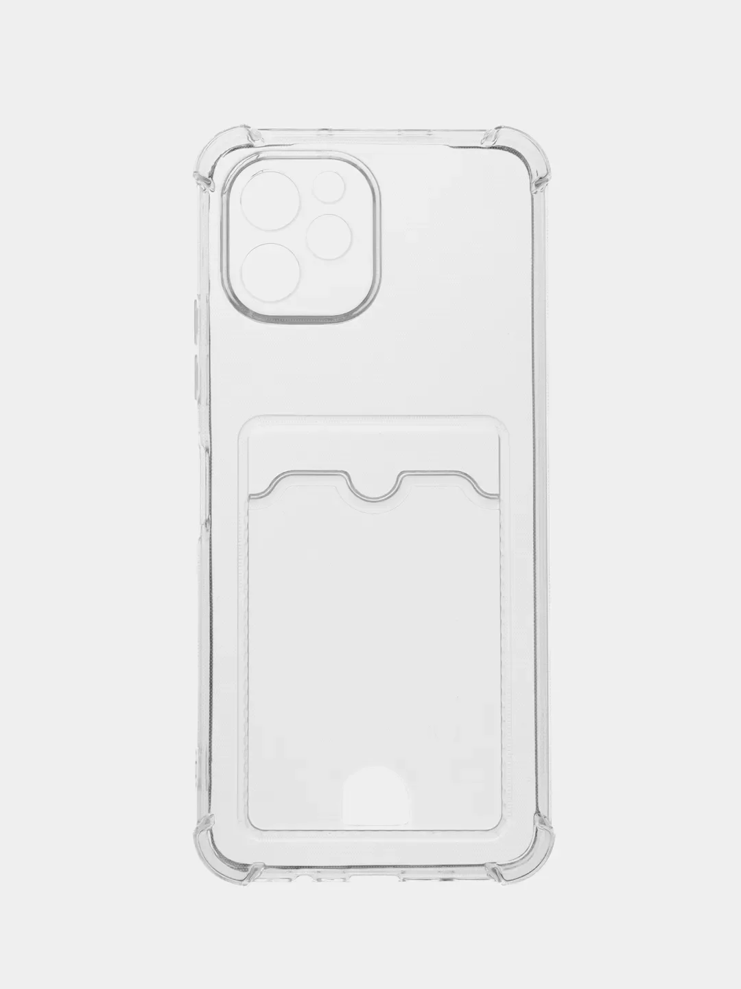 Чехол для HUAWEI Nova Y61 (Хуавей Нова У61), с карманом для карт, прозрачный