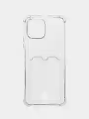 Чехол для HUAWEI Nova Y61 (Хуавей Нова У61), с карманом для карт, прозрачный