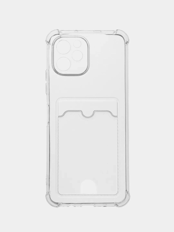 Чехол для HUAWEI Nova Y61 (Хуавей Нова У61), с карманом для карт, прозрачный