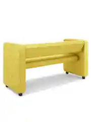 Желтый офисный диван MONOFIX "Йокки" эко кожа, для салона, на балкон