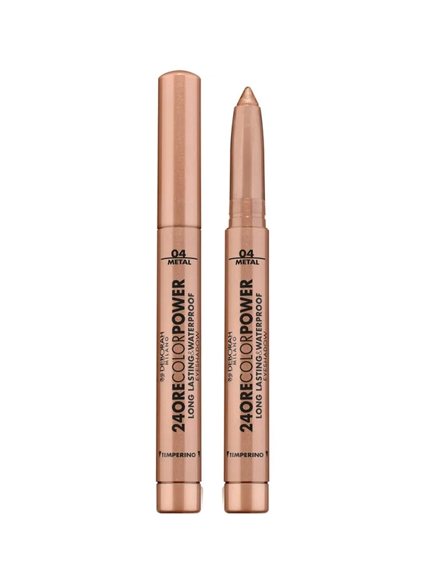DEBORAH Тени карандаш стойкие 24ORE COLOR POWER EYESHADOW тон 04 тепло-коричневый